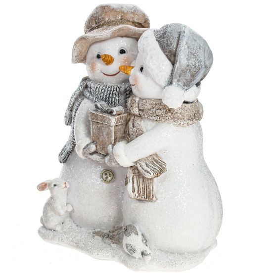 Фигурка декоративная &quot;Снеговики&quot;, L10,5 W6,5 H12,5 см
