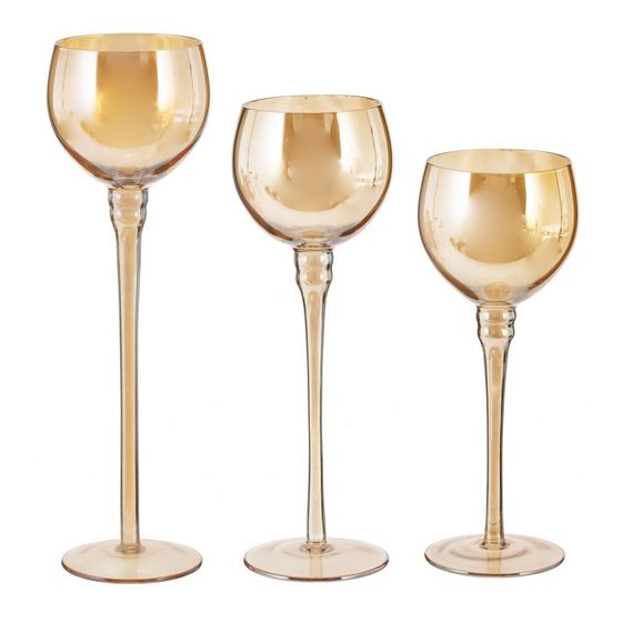 Набор из 3-х подсвечников, L23 W12 H32,5 см