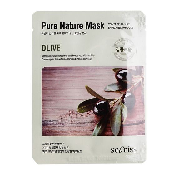 Маска для лица тканевая Anskin Secriss Pure Nature Olive, 25 мл