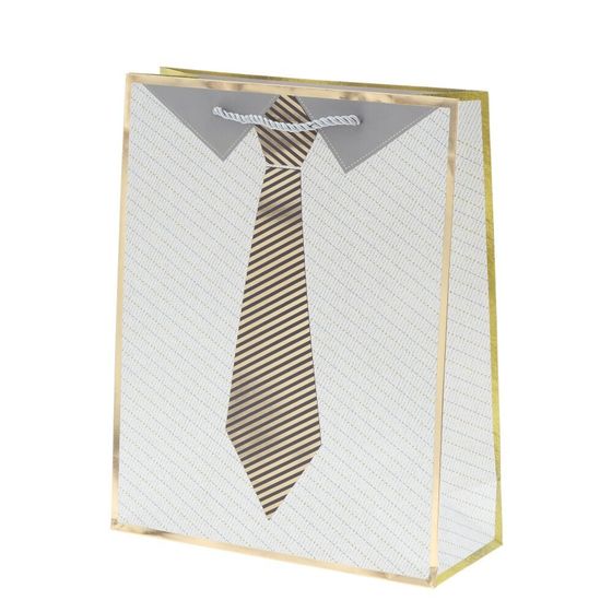 Пакет подарочный (бумага 210г/м2, (блок микс 12шт), L26 W10 H32 см, 4в.