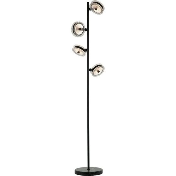 Торшер Stilfort 4012/02/04F Sportu, 4хLED 34Вт, LED, 410х410х1700 мм, 3000К, 2300Лм, цвет чёрный