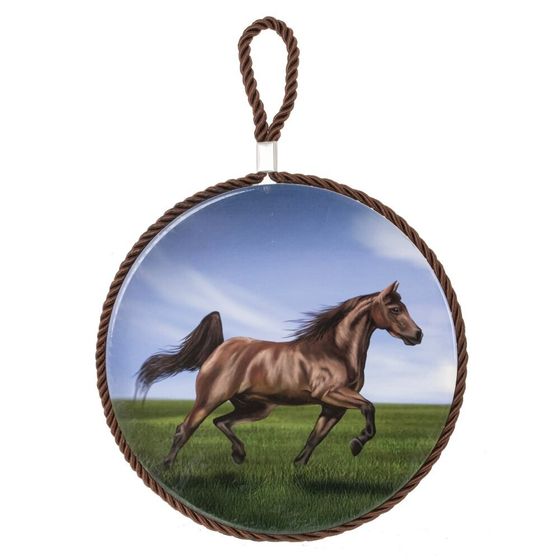 Декоративная подставка под горячее с подвеской &quot;Лошадь&quot;, D 17 см, L17 W17 H0,5 см, 6в.