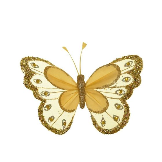 Изделие декоративное на клипсе &quot;Бабочка&quot;, L17 W2 H12 см, 3в.