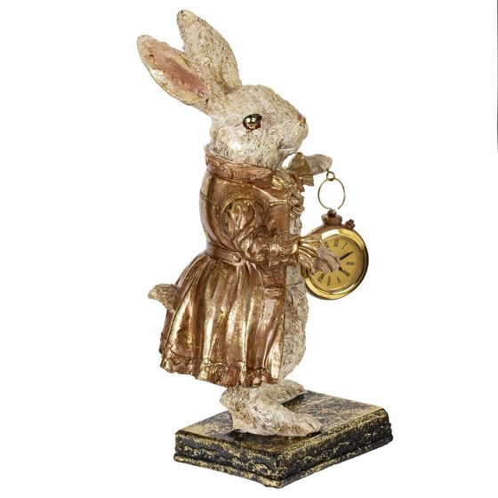 Фигурка декоративная &quot;Кролик&quot; с часами (LR44x1), L17 W15 H30 см
