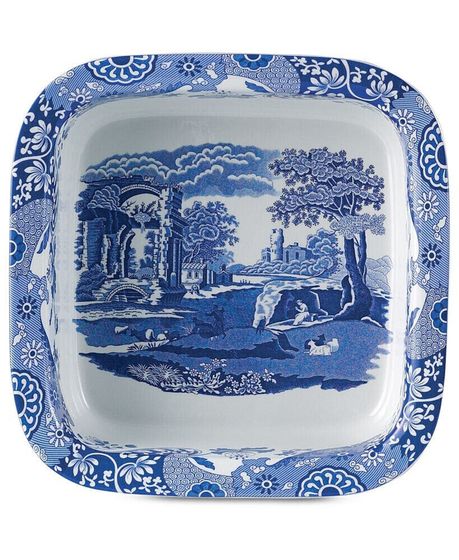 &quot;Blue Italian&quot; Square Dish, 10&quot;