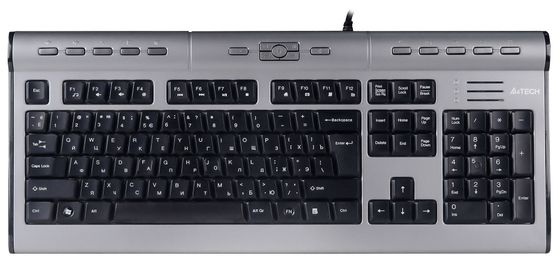 Клавиатура A4Tech KLS-7MUU проводная серебристый/черный