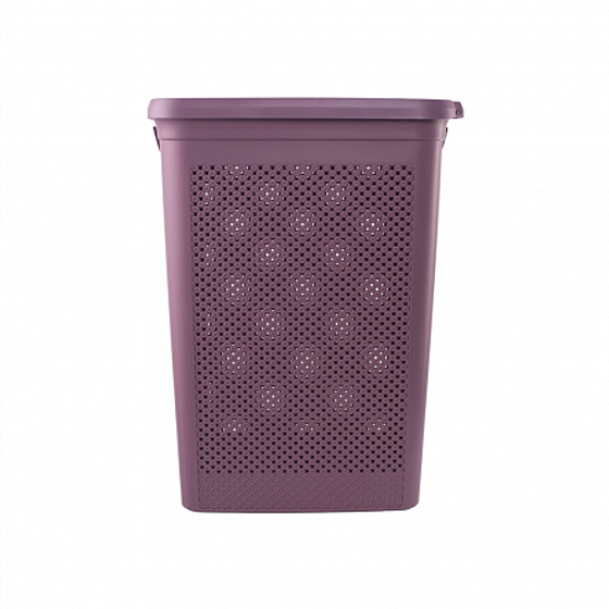 Корзина для белья DIAMOND фиолетовая 48л 44.5х28.3х59.2см узкая