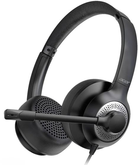 Гарнитура накладные Acer OHW309 проводные черный (ZL.HDSEE.004)