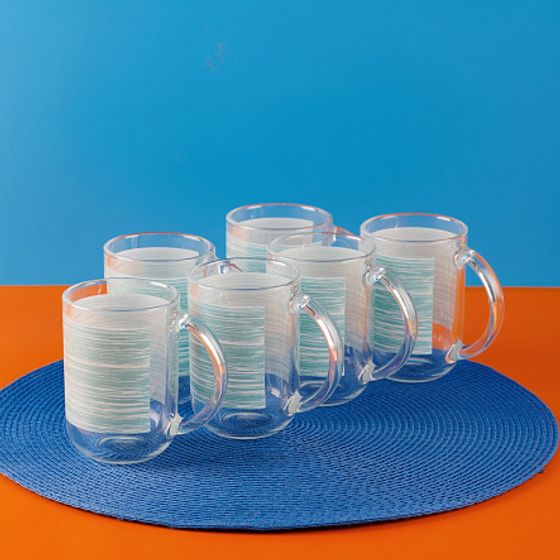 Набор кружек ТРОКЕТ БРАШМАНИЯ ТЮРКУАЗ 6шт 320мл