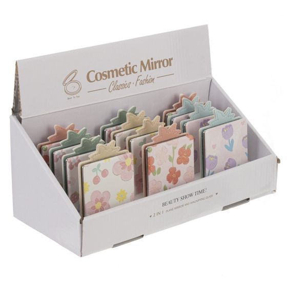 Зеркало карманное, Д6,5 Ш10,5 В1 см, 4в.