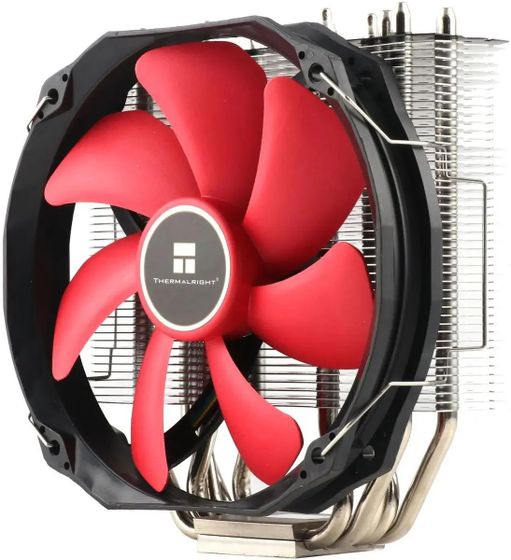 Кулер для процессора Thermalright TA140 Soc-AM5/AM4/1151/1200/2066/2011/1700 черный/красный 4-pin 17-23dB Al+Cu 610gr Ret