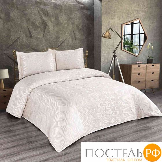 S0415/02 Покрывало EFOR Pique Bedspread NIDA (240*260) с наволочками кремовый KREM