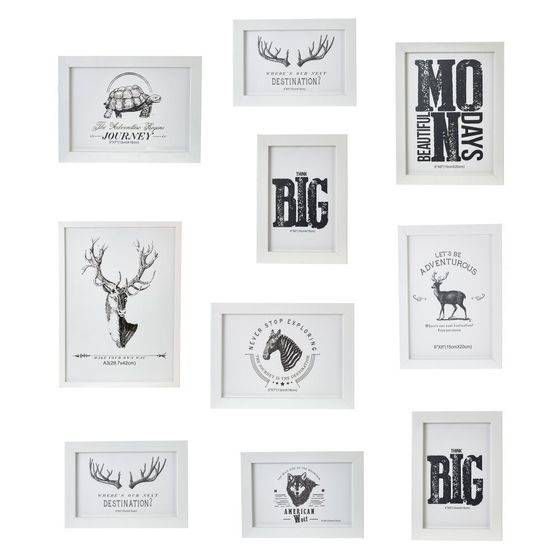 Набор из 10-ти Фоторамок, L31,5 W2 H44 см