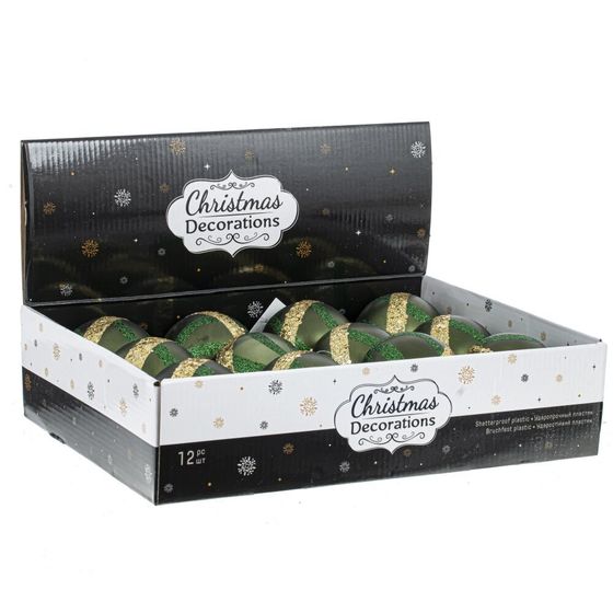 Набор из 12шт Украшение новогоднее &quot;Шар&quot;, D 8 см, L35 W27 H8,5 см