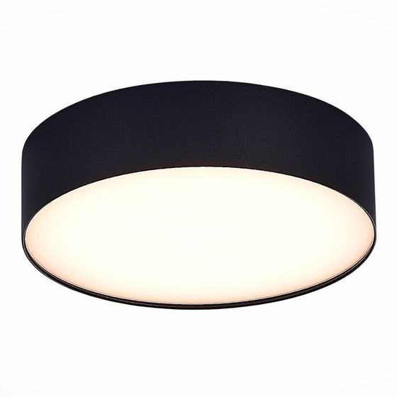 Светильник потолочный St Luce. ST606.432.27. 1х27 Вт, LED, 3000K, 2430 Lm, 22х22х5,5 см, цвет чёрный