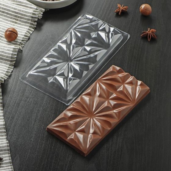 Форма для шоколада и конфет «Цветы», 18×8 см, цвет прозрачный