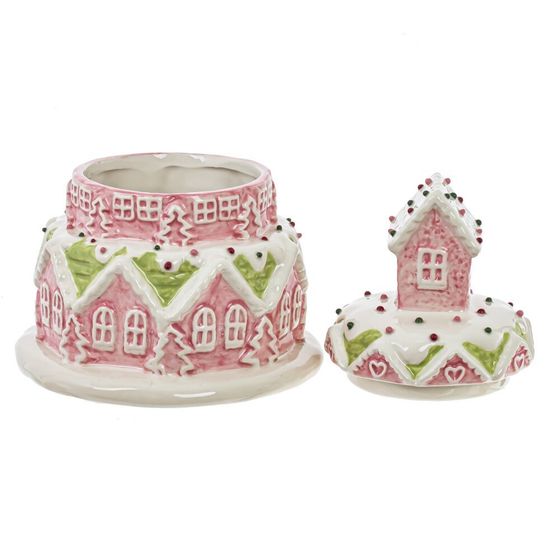 Конфетница &quot;Пряничный торт-дом&quot;, 650 мл, L14 W14 H18 см, 2в.