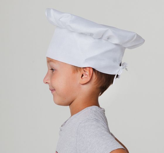 !09 Карнавальный колпак «Повар», обхват головы 53-57 см, белый