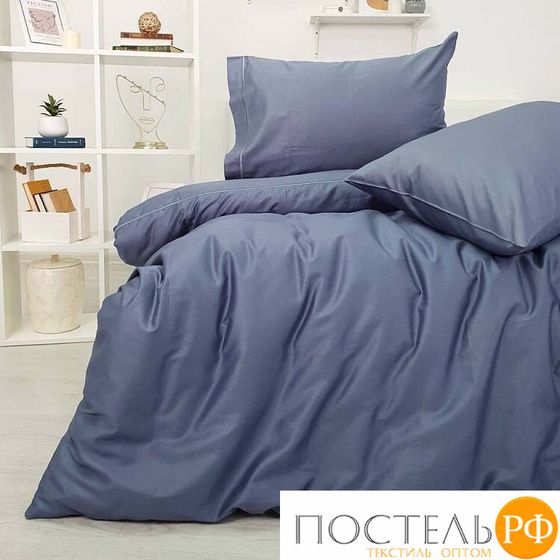 T1228T10112122 Комплект постельного белья Tivolyo home CASUAL голубой Евро