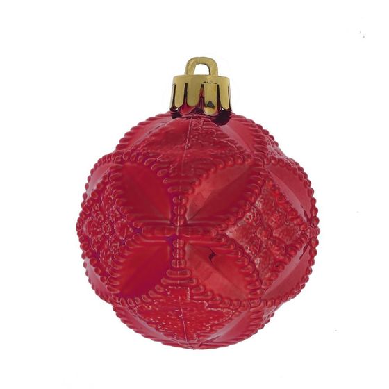 Набор из 6шт Украшение новогоднее Шар &quot;Карнавал красок&quot;, D 6 см, L17,5 W6 H11,5 см