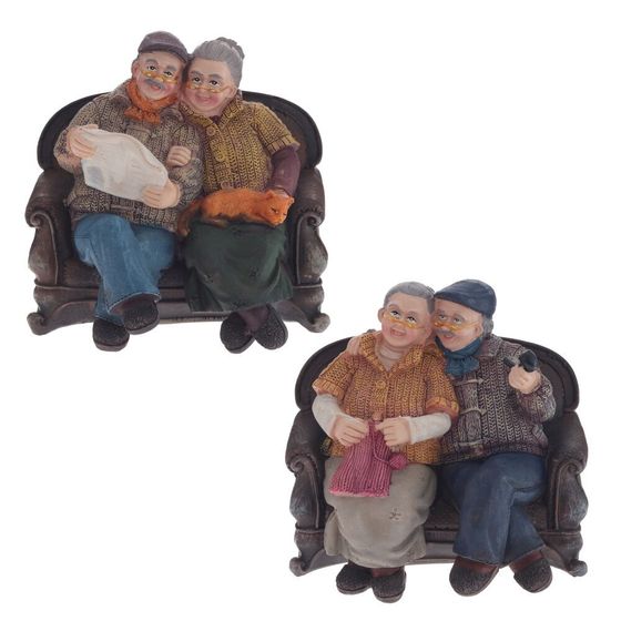 Копилка &quot;Бабушка с дедушкой&quot;, Д15 Ш11,5 В15,5 см, 2в.