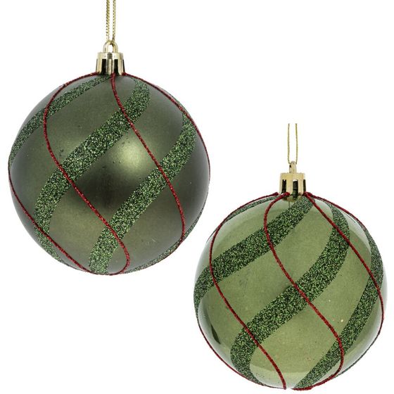 Набор из 12шт Украшение новогоднее "Шар", D 8 см, L35 W27 H8,5 см