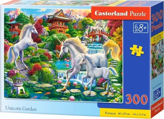 Castorland Puzzle 300 elementów B-030521 Unicorn Garden jednorożce