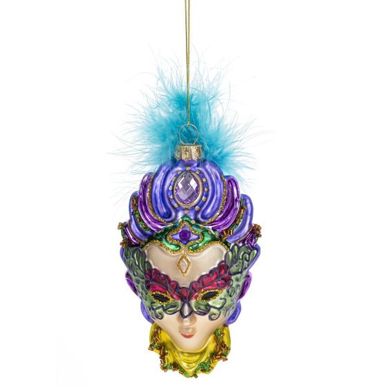 Украшение новогоднее &quot;Маска&quot;,  L7 W3 H16 см, 3в.