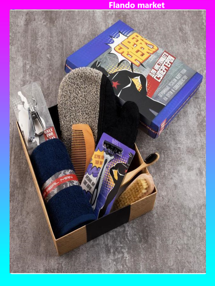 !09 Набор подарочный "Super hero" полотенце и акс (7 предметов)