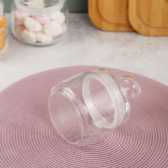 Банка для продуктов КЛУБ 0.5л с крышкой