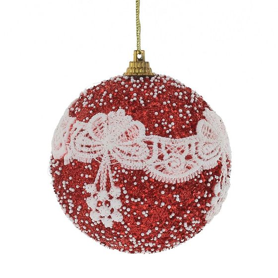 Набор из 3шт Украшение новогоднее "Шар", D 8 см, L23,5 W8 H8 см
