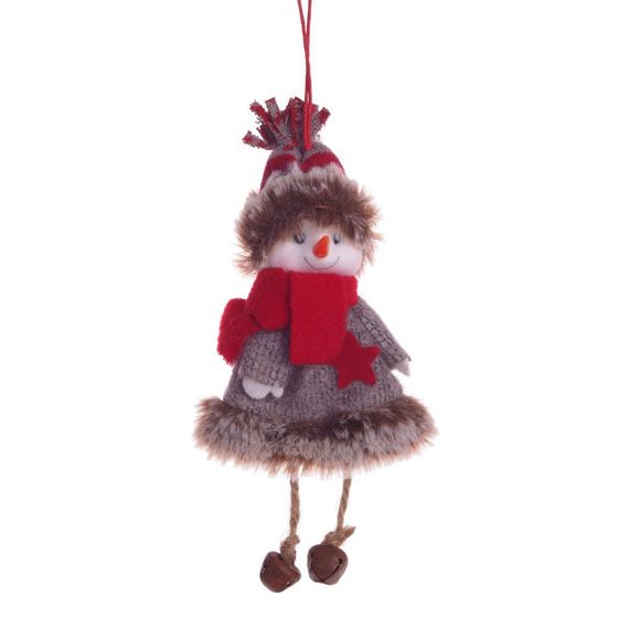 Изделие декоративное &quot;Снеговик в шубке&quot;, L8 W5 H19 см, 4в.