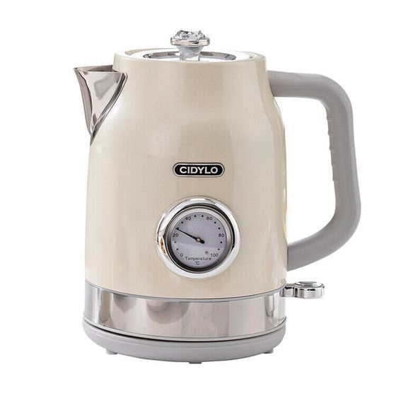 CIDYLO Electric Kettles Hot Water Kettle Ball-Shaped Home-Use Integrated Vintage Temperature Display YK862T