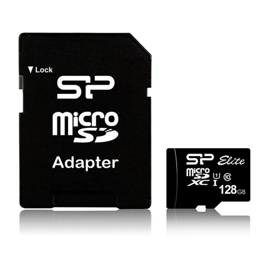 Карта памяти microSDXC 128GB Silicon Power Elite Class 10 UHS-I SD адаптер (SP128GBSTXBU1V10SP)