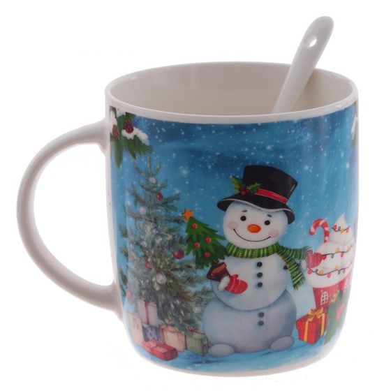 Кружка с ложкой, 300 мл, L13 W9 H9 см