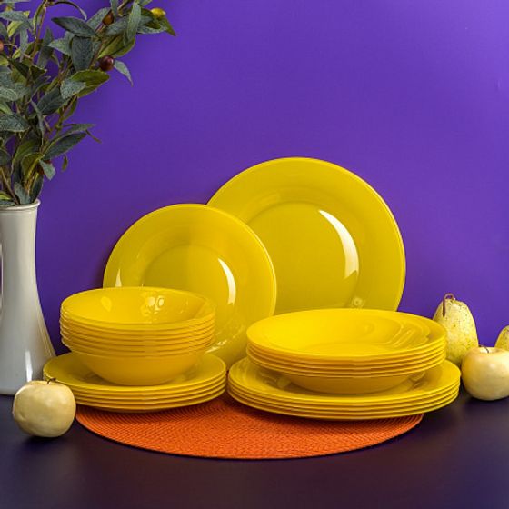 Тарелка обеденная АМБИАНТЭ ЙЕЛЛОУ 25см