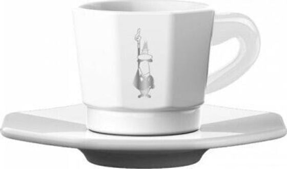 Bialetti Bialetti - Zestaw 4 filiżanek z podstawką - Biały