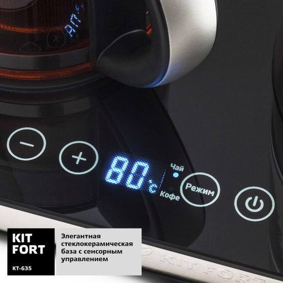 Чайный набор Kitfort КТ-635 1.7л 2200Вт черный