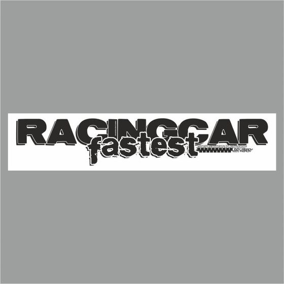 Полоса на лобовое стекло &quot;RACINGCAR fastest&quot;, белая, 1220 х 270 мм