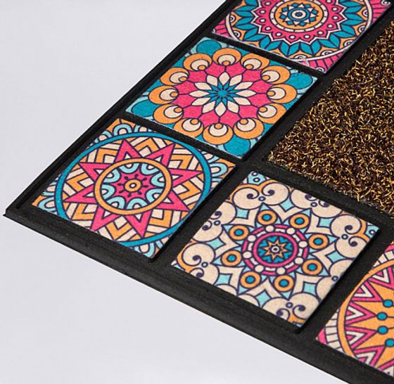 Коврик придверный MOSAIC QUADRO violet 76Х45 см