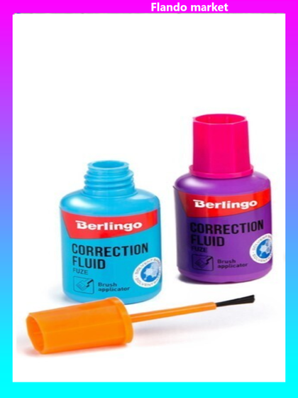 !Корректирующая жидкость 20 мл Berlingo Fuze, с кисточкой (2 штуки)