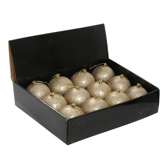 Набор из 12шт Украшение новогоднее Шар "Алмазная роскошь", D 8 см, L35 W27 H8,5 см