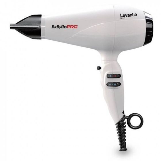 Фен BaByliss BAB6950WIE LEVANTE-HQ, 2100 Вт, 2 скорости, 3 режима, 2 насадки, ионизация белый   7909