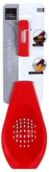 !09 Набор кухонных помощников 3 предмета + ПОДАРОК (кулинарные инструменты 8 штук) - Шумовка + Поварешка + Дуршлаг мини 32 см. цвет микс