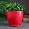 !09 Горшок для цветов «Колор гейм», керамический, с поддоном, 1.4 л, красный