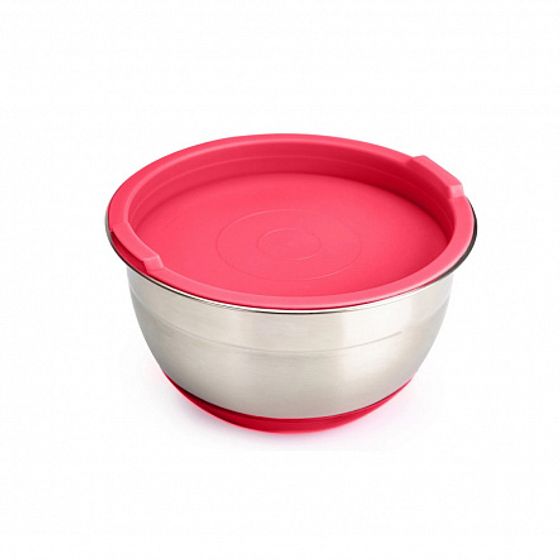 Миска стальная с крышкой MIX 16х9.5см 1.4л