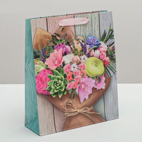 !09 НАБОР 3 ШТУКИ - Пакет ламинированный вертикальный «Поздравляю!», ML 23 × 27 × 11,5 см