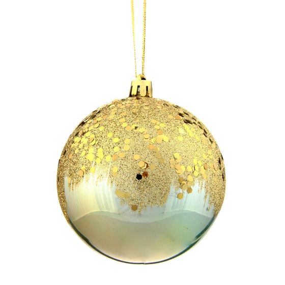 Набор из 12шт Украшение новогоднее Шар &quot;Золотое напыление&quot;, D9 см, L44 W33 H11 см