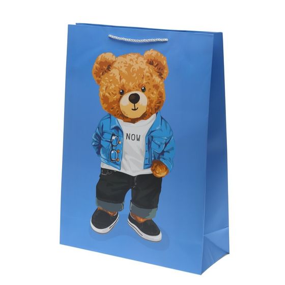 Пакет подарочный (бумага 210г/м2, блок 12шт), L40 W15 H55 см, 4в.