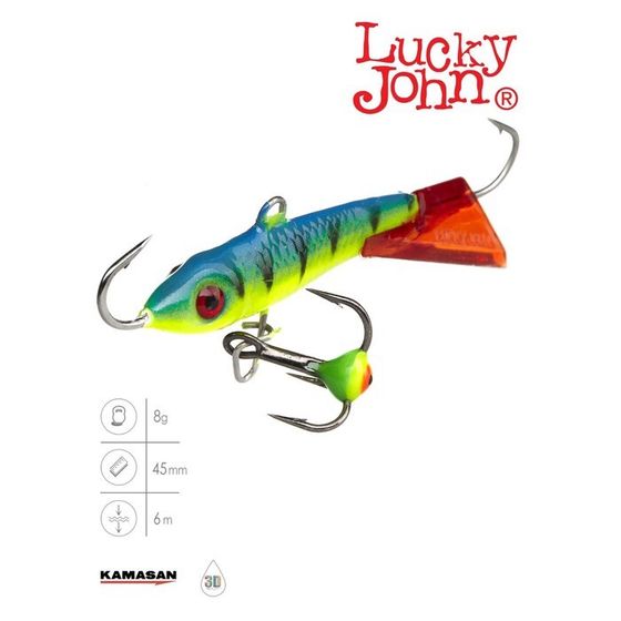 Балансир Lucky John CLASSIC 4.5 + тройник, 5 см, цвет 36RT блистер